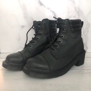 Heeled Doc Martens Boots Black Size 9
